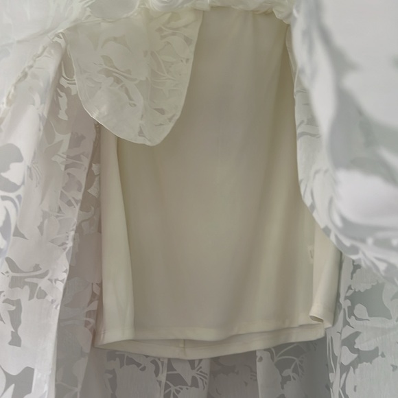 Anthropologie sheer floral white maxi skirt with liner - Picture 4 of 4